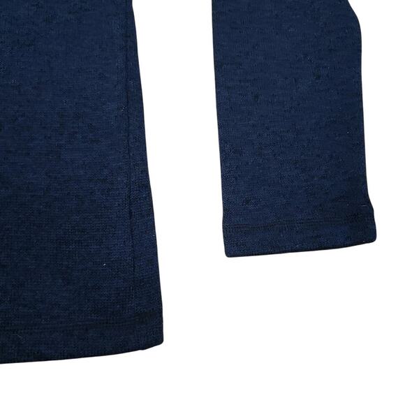 Eddie Bauer Convector 1/4 Zip Sweater Size M Zippered Pocket Fleece Navy Blue - Picture 8 of 13